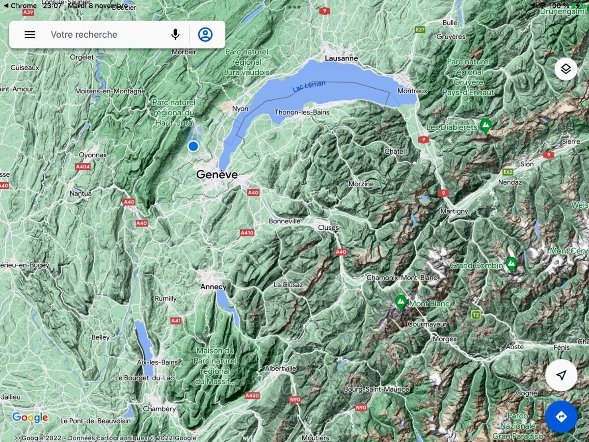Chevry  Location Chambres Le Panorama - Aeroport Geneve - Pays De Gex מראה חיצוני תמונה
